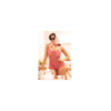 Combishort en dentelle transparente couleur cerise 